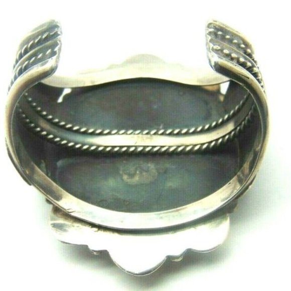 Sterling Silver Turquoise Navajo Zuni Bracelet - Picture 5 of 6